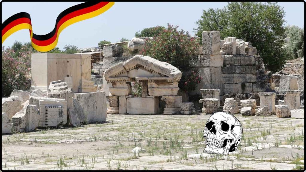 Cráneo De Uro Encontrado Sobre Un Poste Cerca De La Cremación Más Antigua De Alemania