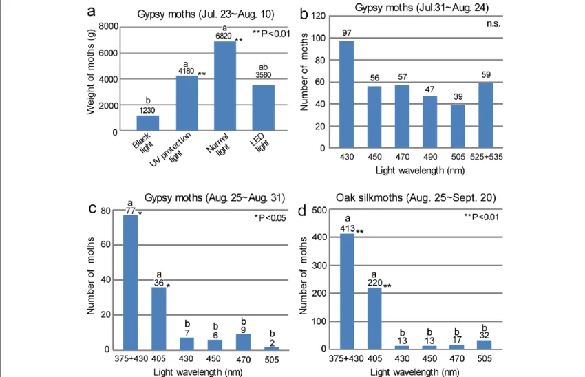 Effect of Light Wavelength on Moth Attraction