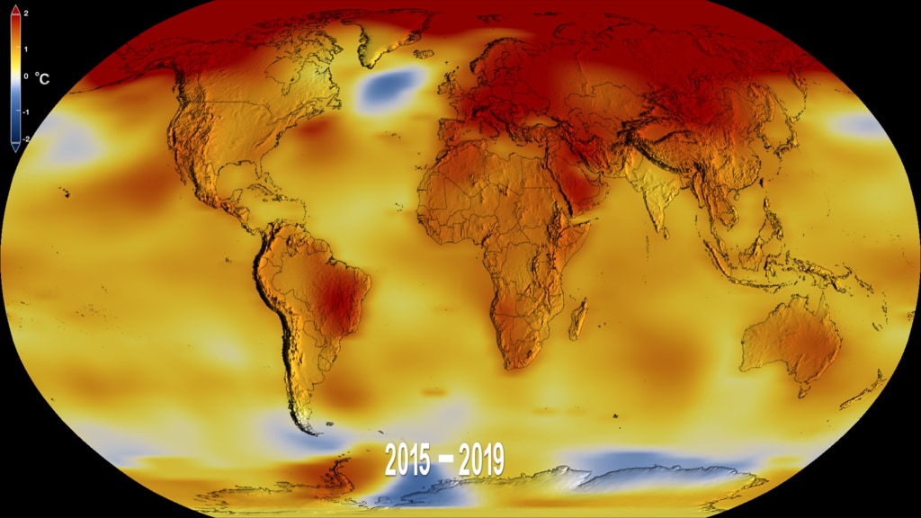 Mapas de anomalías de temperatura global
