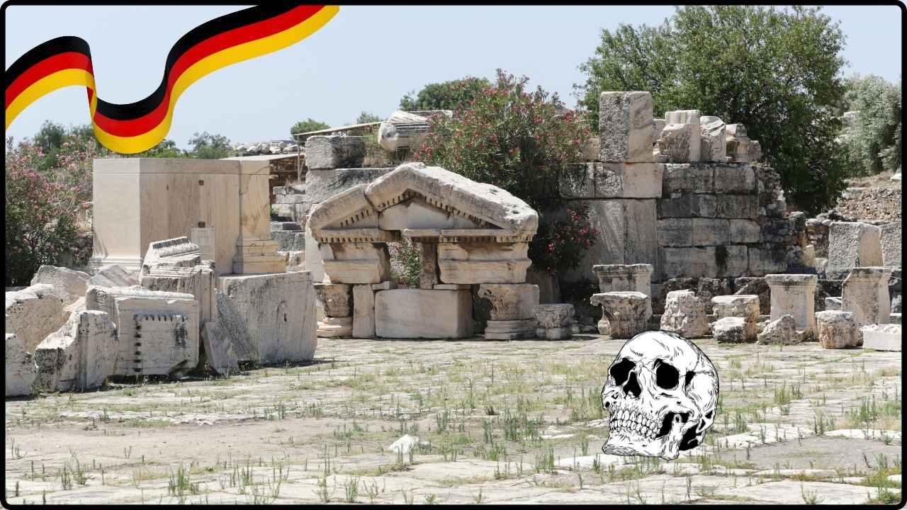 Cráneo De Uro Encontrado Sobre Un Poste Cerca De La Cremación Más Antigua De Alemania